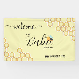 Banderoles Bienvenue Bébé en route Date Baby Shower 
