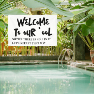 Banderoles Bienvenue dans notre piscine