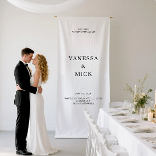Banderoles Bienvenue de mariage personnalisée, groupe de mari