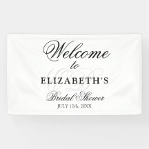 Bienvenue Minimaliste Monogrammé à la Fête de Mari