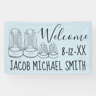 Banderoles BIENVENUE Nouveau Arrivée Chaussures bébé Douche B