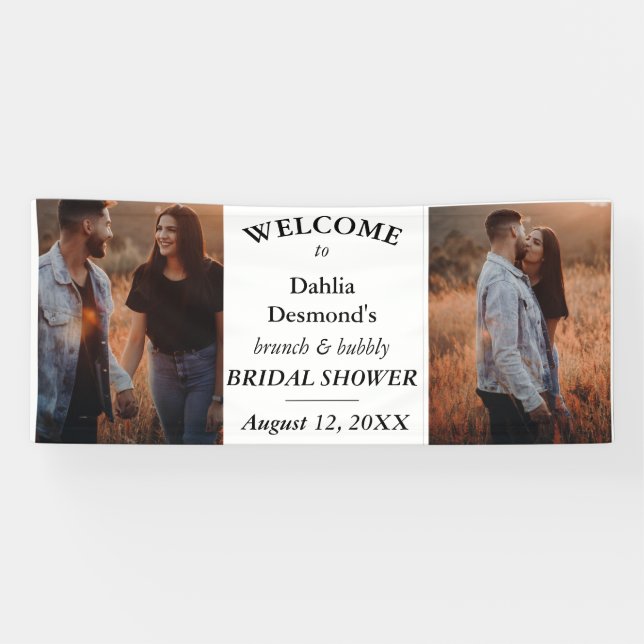 Banderoles Bienvenue personnalisée pour Brunch et Bridal Show (Horizontal)