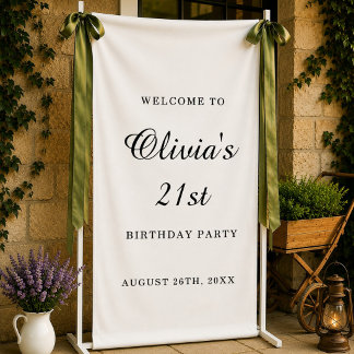 Banderoles Bienvenue personnalisée pour un anniversaire 21 an