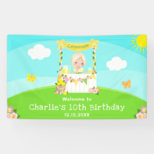 Banderoles Bienvenue pour l'anniversaire de la fille aux chev