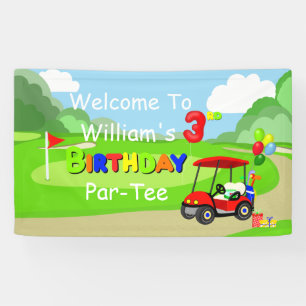 Banderoles Bienvenue pour les 3 ans du garçon du chariot de g