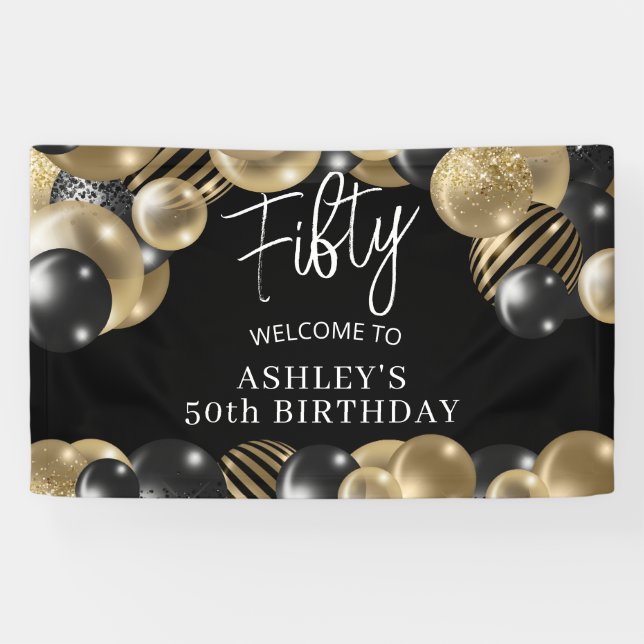 Banderoles Bienvenue pour les 50 ans de Black Gold (Horizontal)