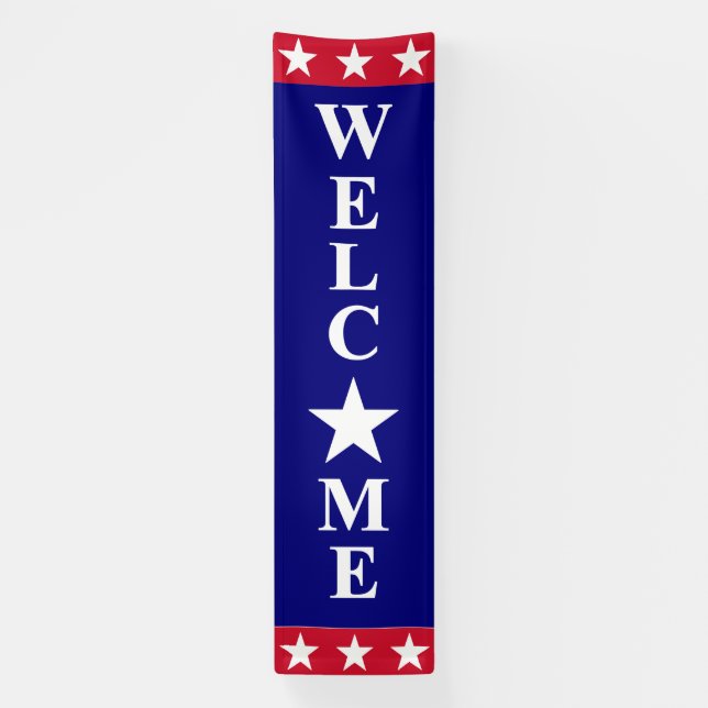Banderoles Bienvenue Stars & Stripes (Verticale)