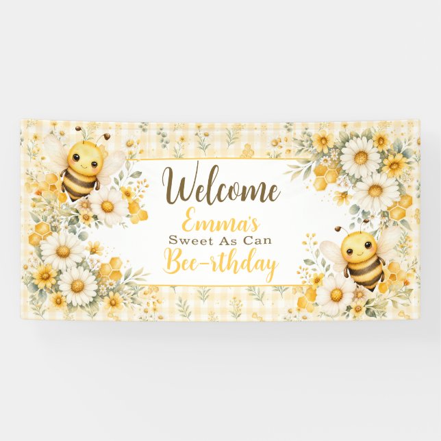 Banderoles Bienvenue Sweet Bee (Horizontal)