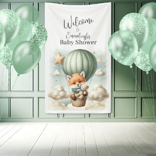 Banderoles Bienvenue verticale pour la baby shower Fox Advent