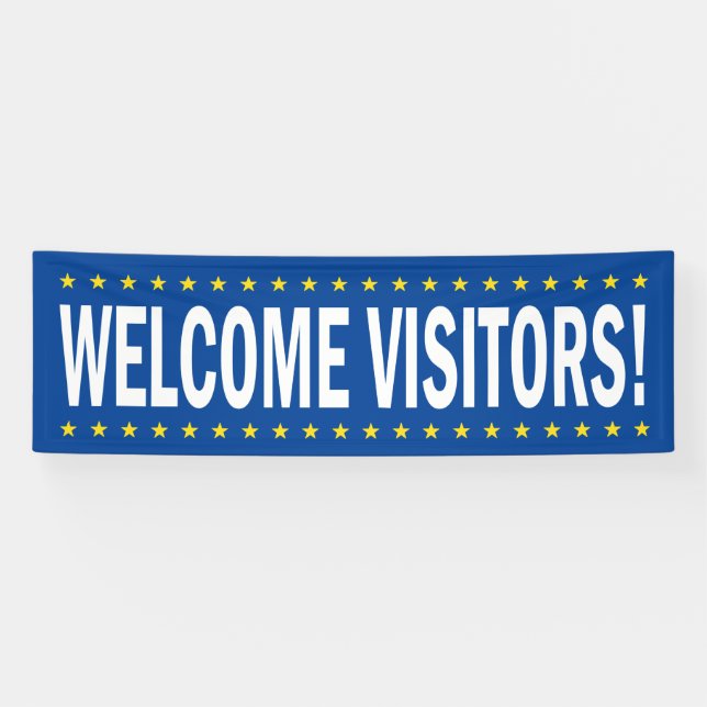 Banderoles Bienvenue Visiteurs étoilés (Horizontal)