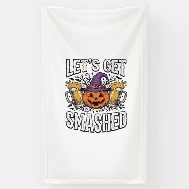 Banderoles Bièredecitrouille Halloween défonçons-nous (Vertical)