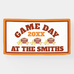 Banderoles Big Football Jeu Tailgate Party Chips Fromage Dip