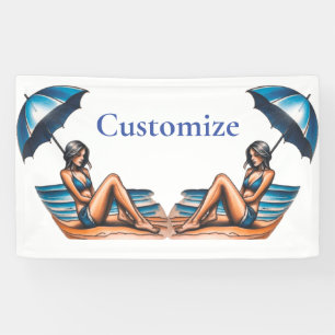 Banderoles Bikini Girl Beach Napping Thunder_Cove