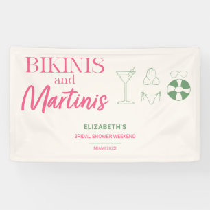 Banderoles Bikinis et Martinis Week-end de Réception de Maria