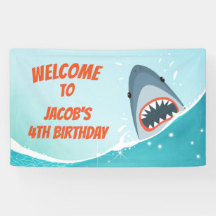Banderoles Birthday Banner Pool party garçon Ocean Splish