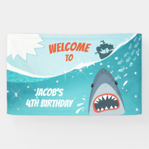 Banderoles Birthday Banner Pool party garçon Ocean Splish