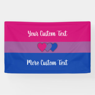 Banderoles Bisexuality pride flag with text banner