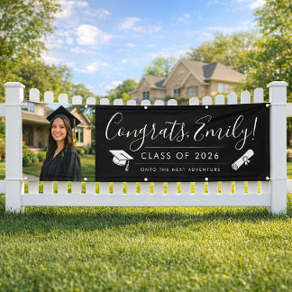 Banderoles BLACK 2026 | Graduation Banner with Photo