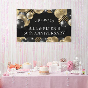 Banderoles Black Gold 50th Anniversary Welcome