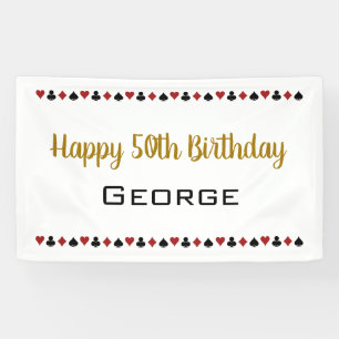 Banderoles Black Gold Card convient Las Vegas Casino Annivers