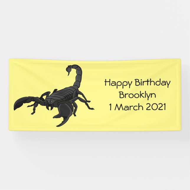Banderoles Black hungry scorpion (Horizontal)
