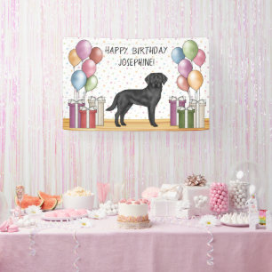 Banderoles Black Labrador Retriever Lab Chien coloré Annivers