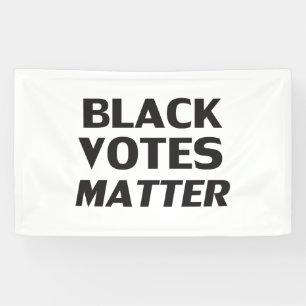 Banderoles Black Votes Matter - noir blanc