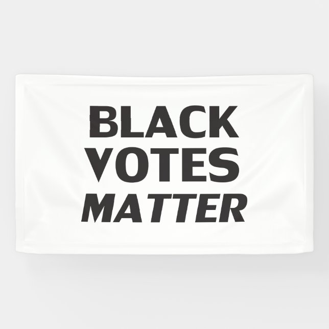 Banderoles Black Votes Matter - noir blanc (Horizontal)