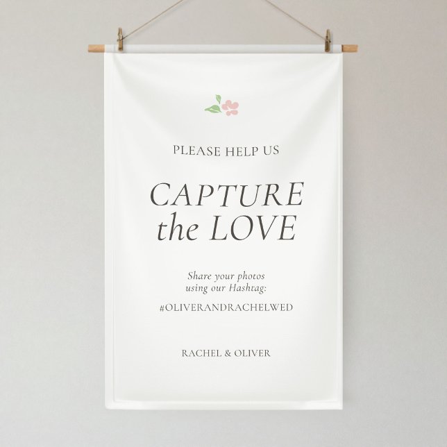 Banderoles Blanc | Capturez l'amour Mariage  (Créateur téléchargé)