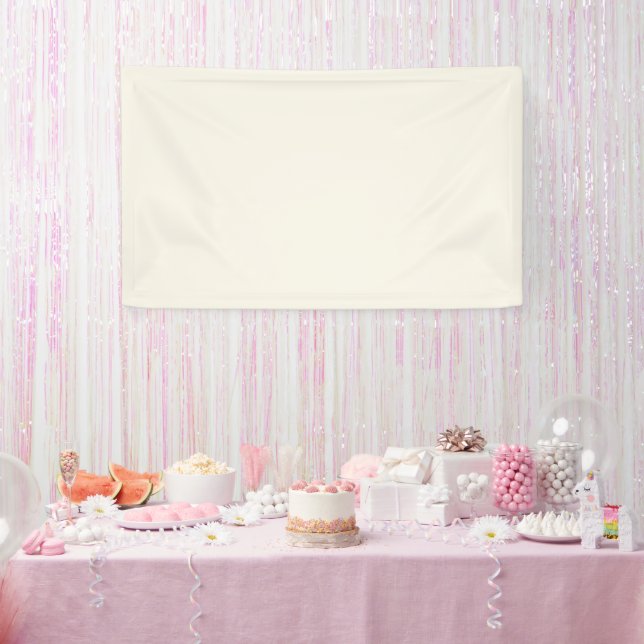 Banderoles Blanc Crème Uni (Fête)