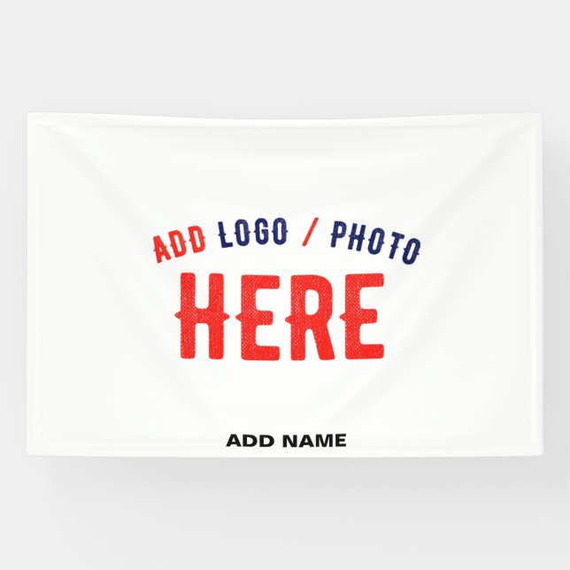 BANDEROLES BLANC PERSONNALISABLE MODERNE DE MARQUE VÉRIFIÉE S (Horizontal)