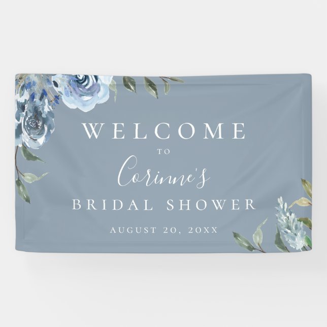 Banderoles Bleu Dusty (Horizontal)