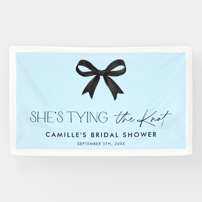 Banderoles Bleu Elle Se Marie Arc de Cercle Shower Nuptial (Horizontal)