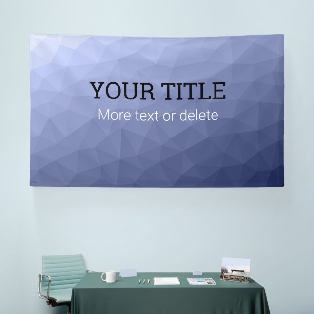 Banderoles Bleu gris géométrique maille Triangle texte person (Salon professionnel)