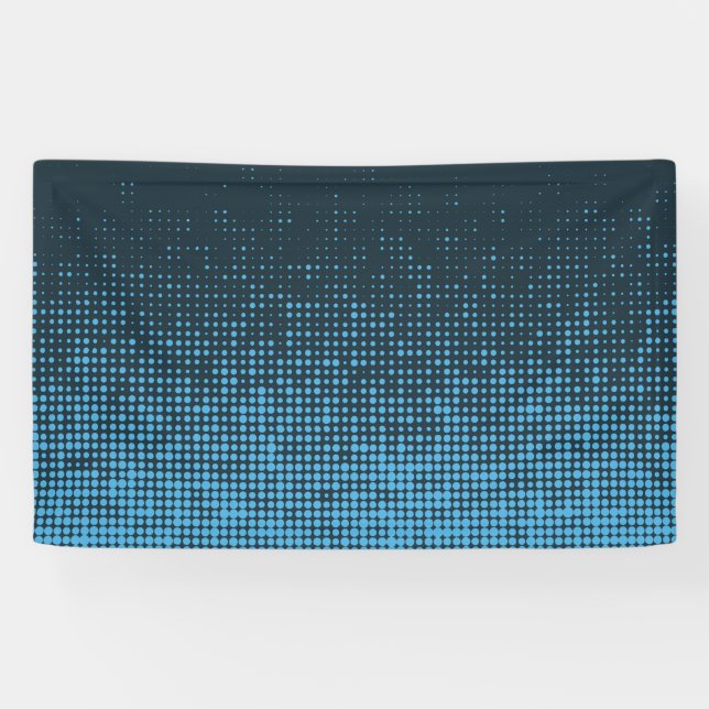 Banderoles Bleu, moderne, rétro, cool, motif à points tendanc (Horizontal)