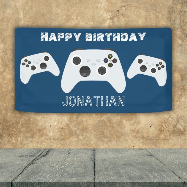 BANDEROLES BLEUE CONTROLLER GAMER NIVEAU HAUT SAC FAVOR (Créateur téléchargé)