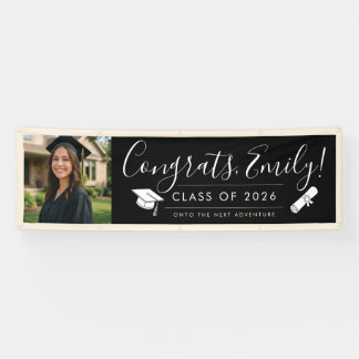Banderoles BLK & CREAM 2026 | Graduation Banner with Photo