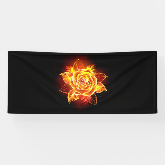 Banderoles Blooming Fire Rose (Horizontal)