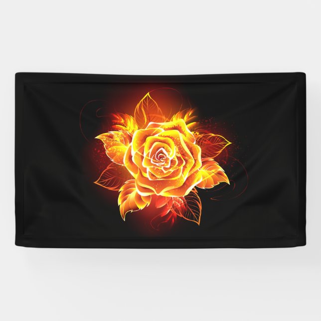 Banderoles Blooming Fire Rose (Horizontal)