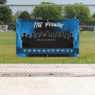 Banderoles Blue Baseball Softball Dugout Banner Sports Équipe