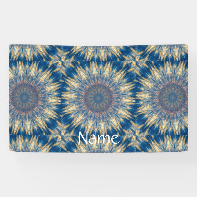 Banderoles Blue Chakra Kaleidoscope Thunder_Cove (Horizontal)