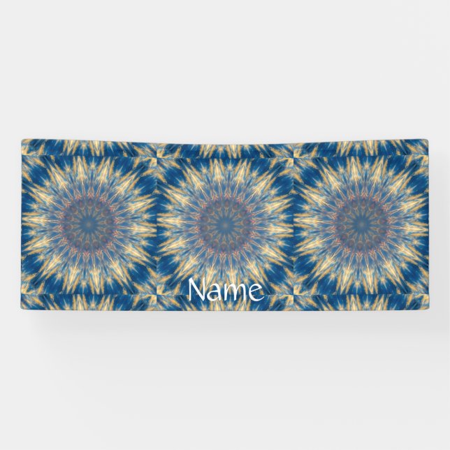 Banderoles Blue Chakra Kaleidoscope Thunder_Cove (Horizontal)
