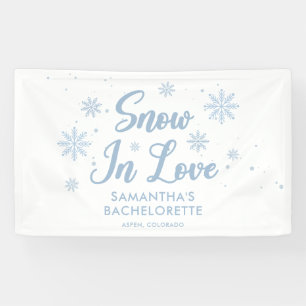Banderoles Blue neige en amour Ski d'hiver Bachelorette