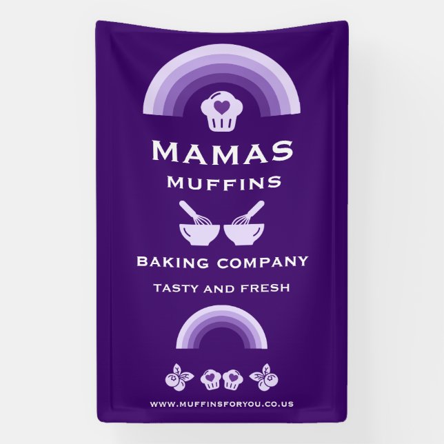 Banderoles Blueberry Muffin Baker (Verticale)