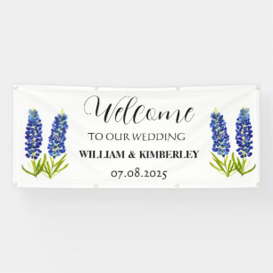 Banderoles Bluebonnets Blue Floral Rustic Mariage élégant
