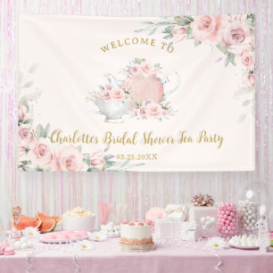 Banderoles Blush Floral High Tea Party Baby shower nuptiale