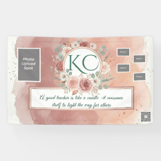 Banderoles Blush Pink Teacher Appreciation Photo Banner
