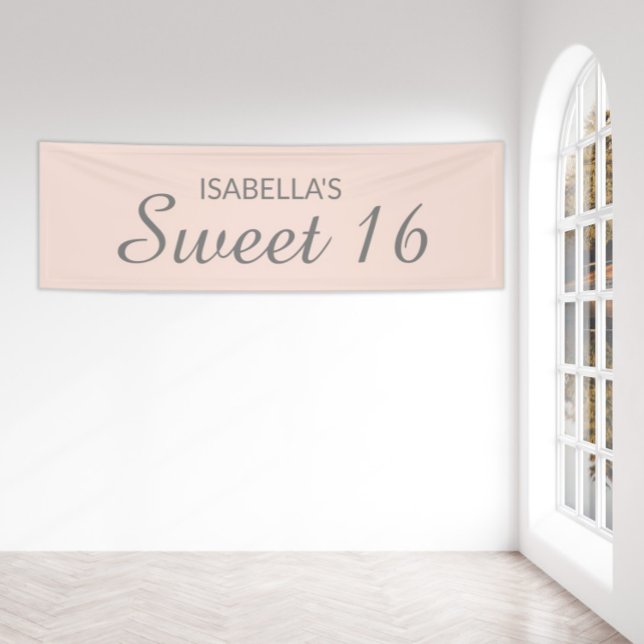 Banderoles Blush Rose Sweet 16 (Créateur téléchargé)