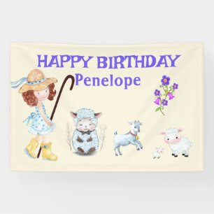Banderoles BO PEEP NURSERY RHYME Mot Cloud Nom Collage