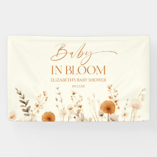 Banderoles Boho Baby In Bloom Baby shower Fleur sauvage